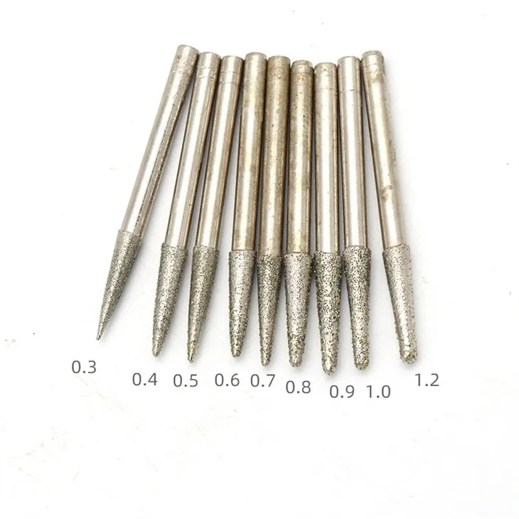 CNC Conical Vacuum Brazing Diamond Graver Carving Cutter